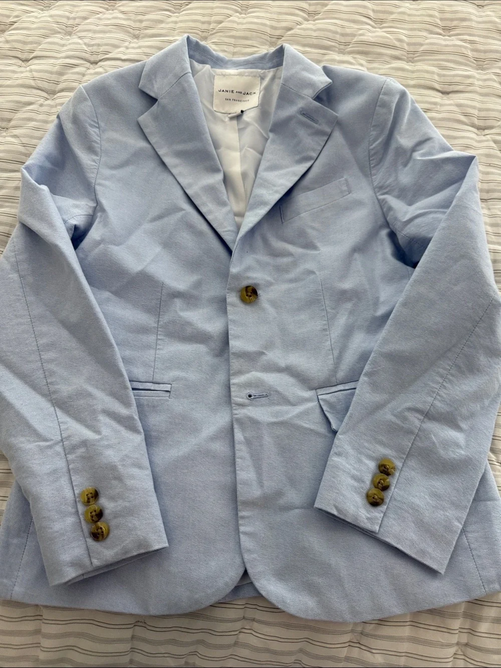 Janie and Jack Light Blue Boys' Blazer & Shorts Set